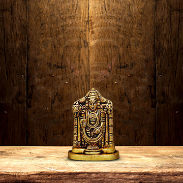 BRASS LORD TIRUPATI BALAJI HEIGHT 3 INCH