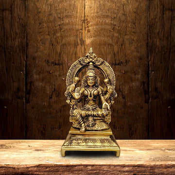 BRASS LAXMI IDOL HEIGHT 7.5 INCH