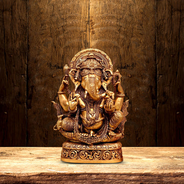 BRASS GANESHA IDOL HEIGHT 22 INCHES