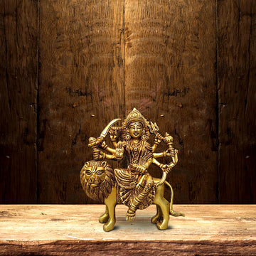 BRASS DURGA MATA IDOL HEIGHT 7 INCH