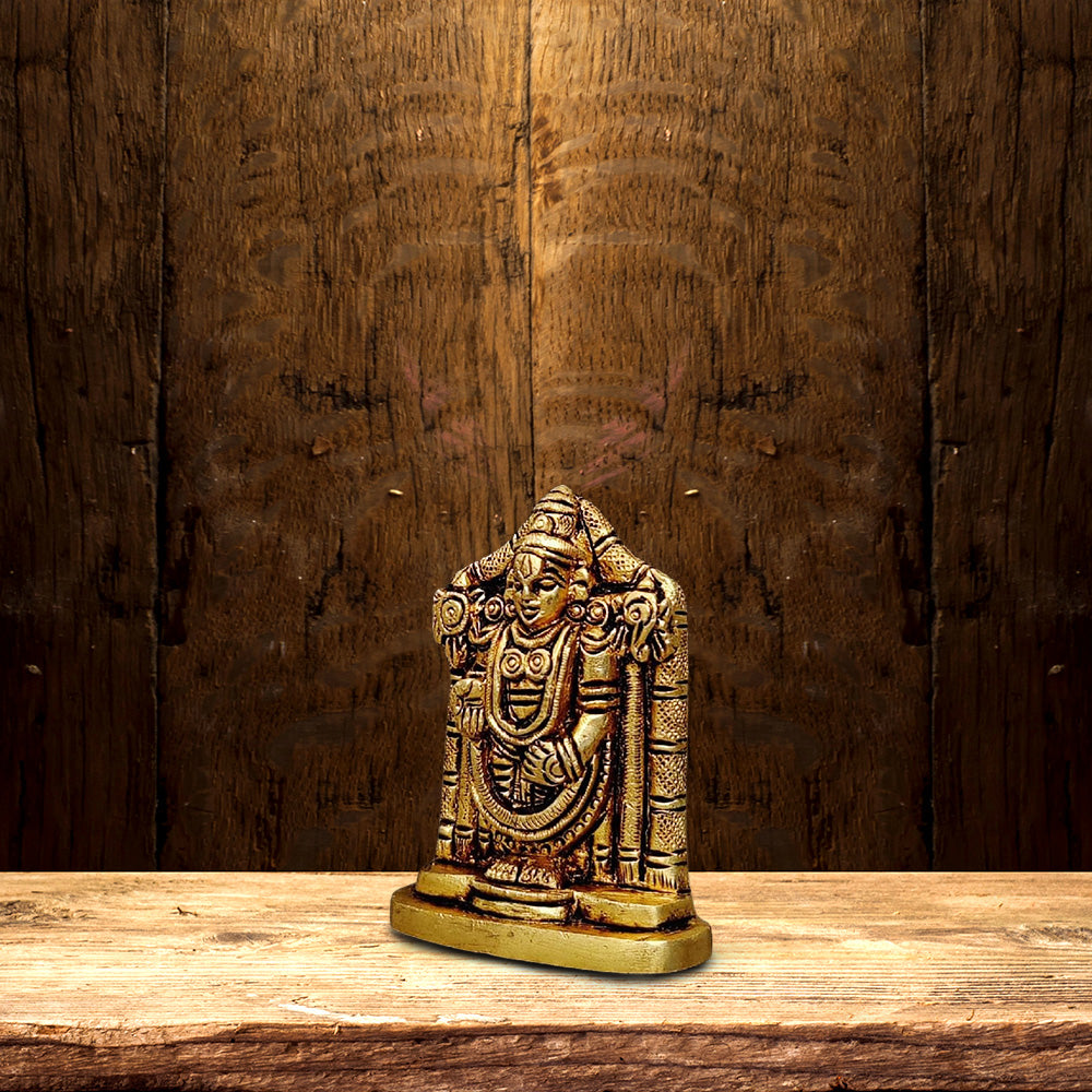 BRASS LORD TIRUPATI BALAJI HEIGHT 3 INCH