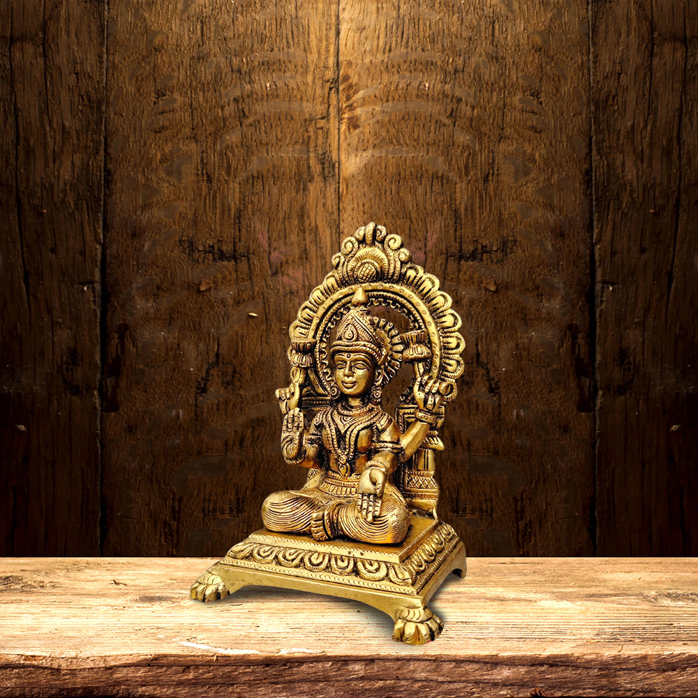 BRASS LAXMI IDOL HEIGHT 7.3 INCH