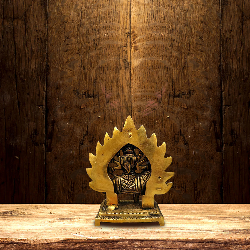 MEDIUM SIZE BRASS DURGA IDOL HEIGHT 4.5 INCH