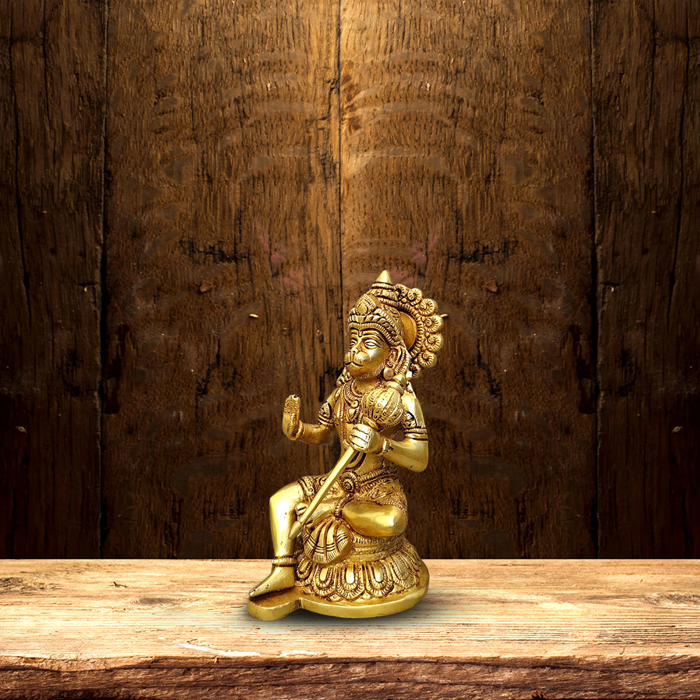 BRASS HANUMAN IDOL  MURTI HEIGHT 8 INCH