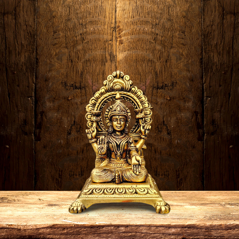 BRASS LAXMI IDOL HEIGHT 7.3 INCH